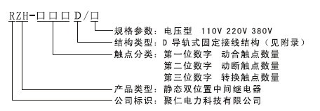 RZH-D繼電器型號(hào)分類及含義