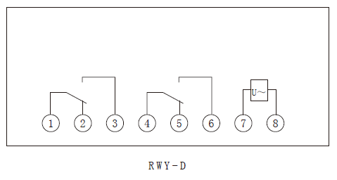 RWY-D系列電壓繼電器內(nèi)部接線圖