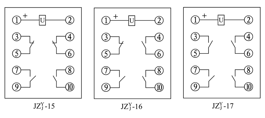 JZY-15、JZJ-15內(nèi)部接線圖