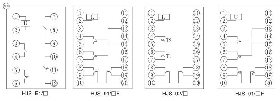 HJS-E1/1內(nèi)部接線圖