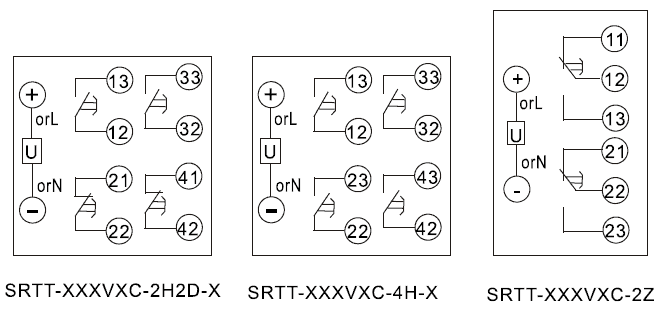 SRTT-24VDC-4H-A內(nèi)部接線圖