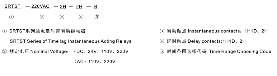 SRTST-24VDC-1H1D-1H1D-C型號及其含義