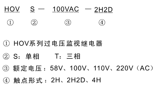 HOVS-110VAC-2H型號(hào)及其含義